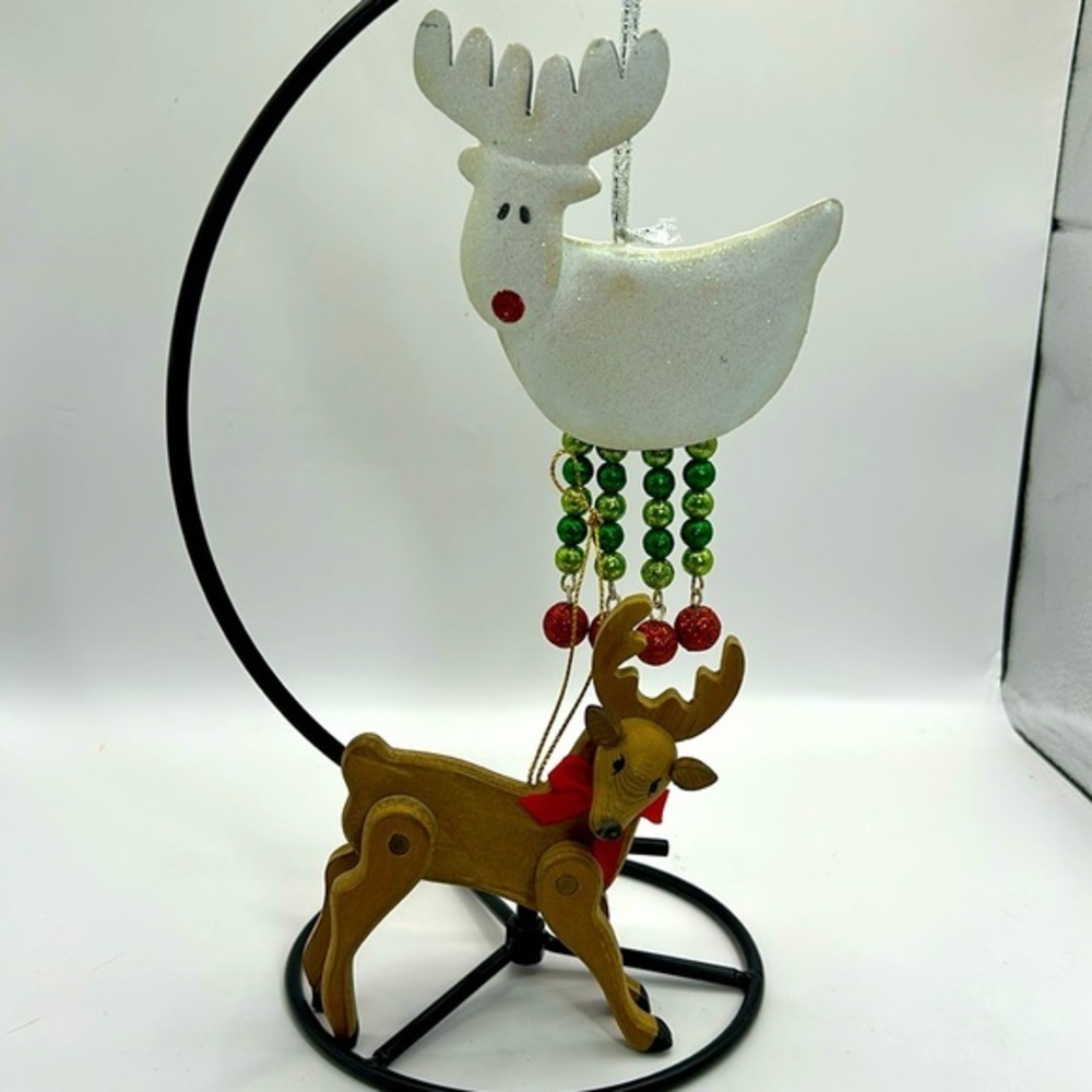 Festive Reindeer Holiday Ornament Set
